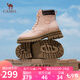駱駝（CAMEL）【遠(yuǎn)行】女鞋工裝靴英倫短靴大黃靴馬丁靴女 L23W076044 粉色 38