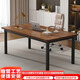 卓博電腦桌臺(tái)式辦公桌工作臺(tái)家用實(shí)木芯餐桌書桌學(xué)習(xí)桌BZ50胡桃色1.2m