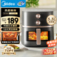 美的（Midea）空氣炸鍋可視大視窗 家用免翻面經(jīng)典旋鈕 烤箱蒸烤炸一體多功能 實(shí)用大容量5.3L 金屬腔體KZE538J5