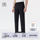 KOLON SPORT/可隆針織長褲 男子戶外松緊腰彈力接觸涼感防曬UPF50+褲子 LHLP5MN103-BK 黑色 L 175/82A