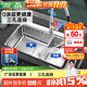 歐琳（OULIN）【國(guó)家補(bǔ)貼】水槽大單槽水槽廚房水池304不銹鋼單槽洗菜盆一體盆