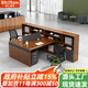 時(shí)仁（ShiRen） 辦公家具財務(wù)桌辦公桌公司屏風(fēng)職員辦公桌組合現代簡(jiǎn)約電腦桌椅 1.7米T字雙人+活動(dòng)柜