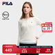 FILA 斐樂(lè )官方女子針織長(cháng)袖衫2025冬新款時(shí)尚經(jīng)典休閑修身亨利衫 云菇白-WT L 170/88A/L
