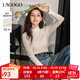 LAGOGO蕾絲白色長(cháng)袖打底衫女拉谷谷2025年春新款修身舒適T恤上衣 本白色 M