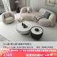 幕歐（MUOU）北歐羊羔絨布藝客廳小戶(hù)型美容院弧形接待網(wǎng)紅款異形簡(jiǎn)約現(xiàn)代沙發(fā) 單人座+三人座+茶幾(奶咖色) 其他