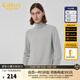 卡賓（CABBEEN）商場同款卡賓都市男裝字母刺繡高領(lǐng)毛衣22秋新款線衫 果灰色38 M (170) 48