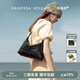 VANESSA HOGAN【高端線(xiàn)新品】VH女包欣冉hobo包中號抓花紋輕奢百搭高級感單肩包 靜謐黑 (附贈精美禮盒)