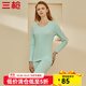 三槍?zhuān)═HREEGUN）清倉秋衣秋褲純棉男女情侶套裝圓領(lǐng)寬松保暖內衣 【0利清倉】女 薄荷綠 2XL