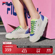 FILA 斐樂(lè )官方女鞋【楊冪同款】ROCK巖石鞋帆布鞋夏季時(shí)尚休閑鞋 白棉花糖/炫目藍-MD 38