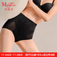 曼妮芬【輕塑】收腹塑身褲女士?jì)却┧苄窝澼p薄舒適高腰褲棉襠底褲 020 黑色 L (78)
