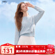 百圖（betu）女裝2025年秋季新款針織開(kāi)衫幾何提花簡(jiǎn)約百搭長(cháng)袖外套女2509T51 藍色 L