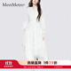 MeetMetro瑪依爾法式浪漫淑女連衣裙女2025秋新款優(yōu)雅氣質(zhì)A字長(cháng)裙 白色【現貨閃電發(fā)】 XL