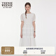 Teenie Weenie【棉絲混紡】小熊女裝白色連衣裙2025夏季新款優(yōu)雅淑女裙 白色 L