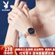 花花公子（PLAYBOY）品牌手表女石英表簡(jiǎn)約氣質(zhì)女士手表防水時(shí)尚品牌手表女輕薄學(xué)生表 花花公子-L2013-玫網(wǎng)玫殼黑面女