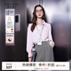 秋水伊人時(shí)尚簡(jiǎn)約顯瘦直筒襯衫秋季新款女休閑長(cháng)袖打底襯衣 粉紅-經(jīng)典款 L