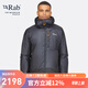 Rab 睿坡Generator Alpine男士戶外保暖輕便攜棉服540g QIO-84 炭黑/橙色 L
