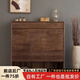 印青春（Youth）北美黑胡桃木門(mén)口入戶(hù)柜鞋柜 家用一體靠墻門(mén)廳柜玄關(guān)柜 全黑胡桃木(無(wú)輔料)