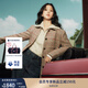 TOMMY HILFIGER【金智秀同款】25新款秋女半拉鏈寬松絞花針織羊毛毛衣46425 米色ADK S