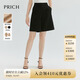 PRICH【莫代爾】簡約通勤職場直筒短褲套裝夏季高腰顯瘦闊腿褲女 19黑色 M 160