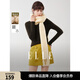 ELLE法式木耳邊設計感毛衣女2025冬季新款軟糯休閑簡(jiǎn)約打底針織衫 咖色 L
