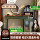 博高宜木法式復(fù)古梳妝臺(tái)實(shí)木主臥2025新款梳妝臺(tái)綠色伸縮梳妝臺(tái)斗柜一體 梳妝臺(tái)+梳妝凳【右邊柜】 【FAS級(jí)白蠟?zāi)尽? title=