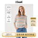 ELAND衣戀針織T恤女鏤空條紋多巴胺薄毛衣夏季新款 撞色(99)MIX L 170