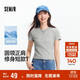 森馬（Semir）涼感T|短袖T恤女短款刺繡修身2025基礎圓領(lǐng)正肩夏裝109325100007