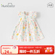 歡喜小熊 寶寶連衣裙嬰兒夏天裙子女寶夏裝外出衣服夏季新品純棉童裝 白滿(mǎn)印 100 (建議2-3歲身高90-100cm)