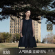 JNBY/江南布衣25夏連衣裙無(wú)袖牛仔異形圓領(lǐng)自然簡(jiǎn)約寬松5P5G10650 991/牛仔藏青 L