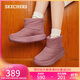 斯凱奇（Skechers）面包靴冬靴女鞋百搭雪地靴保暖軟底靴子厚底防滑中筒靴114754