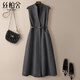 絲柏舍小香風(fēng)氣質(zhì)背心裙女2025秋裝新款復古疊穿中長(cháng)款連衣裙