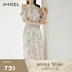SNIDEL2025春夏新品優(yōu)雅露肩流蘇收腰掛脖印花連衣裙SWFO251123 淺藍色 S (0)