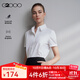 G2000【莫代爾彈性/贈送蝴蝶結(jié)/商場同款】女裝2025春秋短袖襯衫G2 莫代爾-贈送蝴蝶結(jié)-白色尖領(lǐng) L （38）