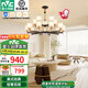 雷士（NVC）吊燈客廳燈大氣美式現(xiàn)代簡約燈具套餐輕奢燈LED餐廳燈飾全屋書房 曙光15頭-帶防塵蓋吊燈 贈光源
