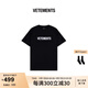 VETEMENTS25新款重磅榻榻米繡花純棉100%t短袖t恤男女士高檔輕奢 65352005 黑色 L
