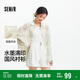 森馬（Semir）長(zhǎng)袖襯衫女中長(zhǎng)款oversize松弛感2025夏水墨滿印襯衣109325105002