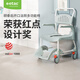 ETAC頤泰瑞典進(jìn)口洗澡椅坐便椅浴廁椅馬桶移動(dòng)老人孕婦殘疾人坐廁椅 【單椅子-后開(kāi)口】湖綠色49cm高（不帶配件）