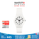 斯沃琪（Swatch）瑞士手表  原創(chuàng  ) 純白之光 開(kāi)學(xué)季禮物男女簡(jiǎn)約石英表 白色