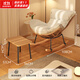 邁途森搖搖椅躺椅成人可睡覺(jué)單人款藤編陽(yáng)臺(tái)懶人椅臥室休閑家用懶人沙發(fā) 藤椅+米白色科技