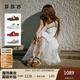 莎莎蘇[明星同款]2025七夕新款厚底增高德訓(xùn)鞋復(fù)古阿甘鞋運動休閑鞋 深棕色牛剖層皮革 37