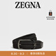 ZEGNA杰尼亞腰帶黑色彈力人造絲編織腰帶3.2CM 黑色 100cm（3尺）