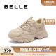 百麗七夕厚底運動老爹鞋女商場同款透氣網(wǎng)面鞋B4N1DCM4 杏色 37