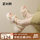 ZHR拖鞋女夏季兩穿仙女風(fēng)珍珠女鞋厚底增高百搭涼鞋 CE22 米色  38 