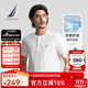 諾帝卡（NAUTICA）【單件直降】男裝25春夏新款索羅娜涼感汗布亨利領(lǐng)T恤男TE5204 白色1BW L