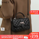 viney牛皮包包女包新款斜挎包品牌單肩包生日禮物送女友老婆 【黑色】實(shí)用輕奢高級感小方包 時(shí)尚百搭休閑小眾手提包