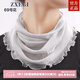 ZXEGI圍脖女套頭小圍巾冬季純色假領(lǐng)子脖套領(lǐng)圈春夏韓版仿真絲桑蠶絲巾 灰色