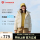 坦博爾【熱銷60萬件】泡芙短款可脫卸帽羽絨服女冬季面包服保暖外套520D 奶芙米 S (160)