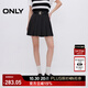 ONLY2025秋季新款學(xué)院風(fēng)復古A字百褶裙短裙半身裙女|125116005 H1Z 黑色 M (165) 68A