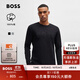 BOSS博斯男士輪廓徽標常規版棉毛T恤 001-經(jīng)典黑 XL