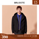 Brloote/巴魯特 羽絨服男青年時(shí)尚休閑短款修身連帽羽絨衣外套冬裝新品 黑色 175/96A